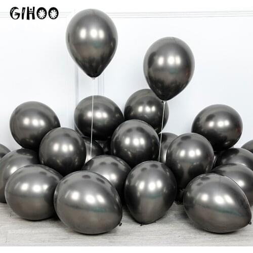 50/100pcs 12 inch chrome latex balloons happy birthday party decoration metallic black wedding baby shower latex balloons