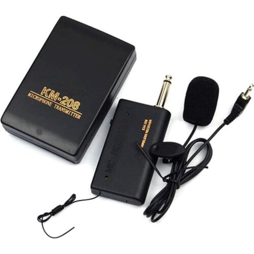 20m Effective Distance Remote Wireless Mic System Lavalier Lapel Clip Microphone FM Transmitter Receiver Mini Headset Microphone