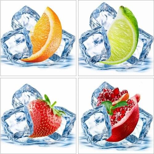 EverShine Diamond Embroidery Fruit Mosaic Needlework 5D Diamond Painting Ice Rhinestones Pictures Handicrafts Home Decorations