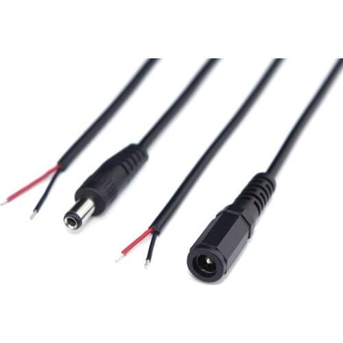 2A LED Connector DC 5.5 x 2.1mm Female jack adapter Cable wire for Led Strip Power Adapter Plug Cord