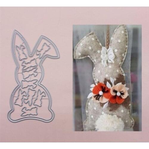 Rabbit Doll Flower Metal Cut Die Stencils for Scrapbooking Stamp/Photo Album Decorative Embossing DIY Paper Cards