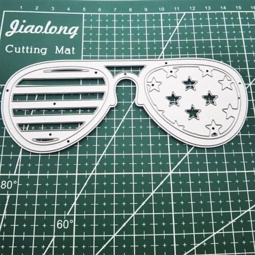 Eyeglasses Metal Cutting Dies Stencil DIY Scrapbooking Album Paper Card Template Mold Embossing Decoration