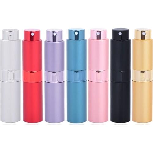 MUB - 15ML Portable Refillable Perfume Bottle 7 Colors Mini Parfum Spray Pump Travel Parfum Atomizer