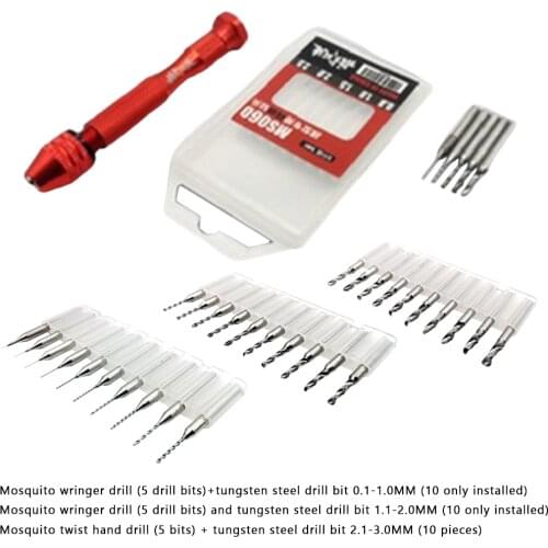 10pcs Metal Mini Twist Drill Bits Set for Manual DIY Gundam Model Making