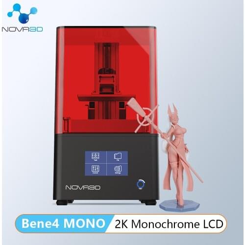 NOVA3D Bene4 MONO 3d Printer 6inch 2K MSLA Jewelry Dental 3D Printer High Precision WLAN/Offline Fast Printing