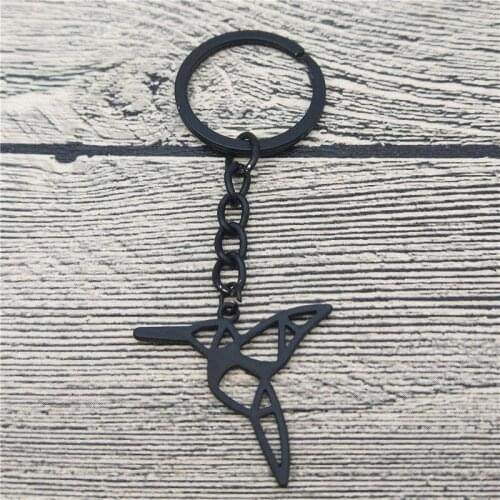 New Origami Hummingbird Key Chains Fashion Pet Bird Jewellery Origami Hummingbird Car Keychain Bag Keyring For Women Men