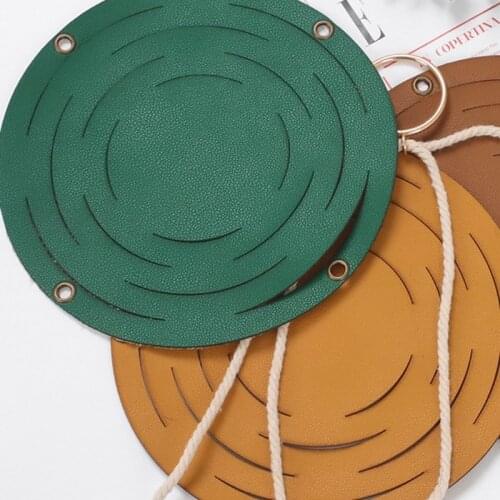 Multi-Layered Effect Leather Plant Hanger Hanging Plant Holder Flower Pot Decorative Tray Succulents Hanging Basket