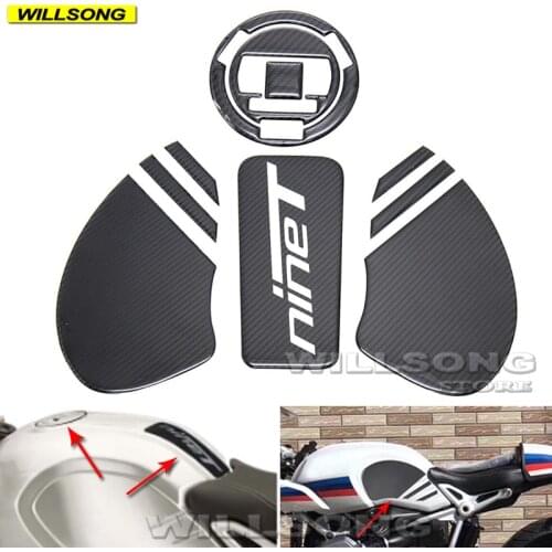 Carbon Fiber Anti Slip Sticker Tank Pad Side Knee Grip Protector For BMW R NineT Pure Scrambler Motorcycle Accessories