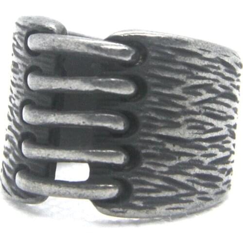 Rany&Roy Newest Mat Classic Lock Ring 316L Stainless Steel Fashion Jewelry Punk Lock Ring