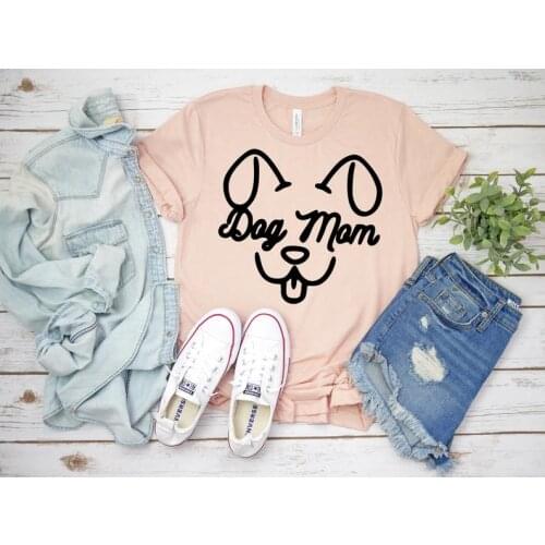 Dog Mom Mama Mother Tshirts print street fashion hobby creative letters women t-shirts o-neck short sleeve Top Tees summer