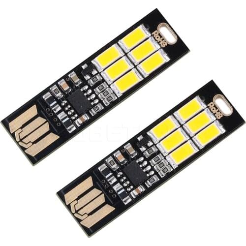 6 LED Night Light 1pc Mini USB Lamp Bulb 1W 5V Portable Warm/white Light for Power Bank Computer Laptop