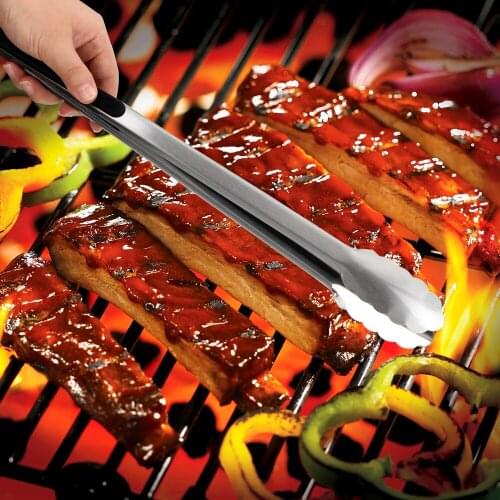 Barbecue Salad Food Clip BBQ Tongs Stainless Steel Kitchen Tools Multifunction Grill Tools Cooking Clip Clamp BBQ Accessories