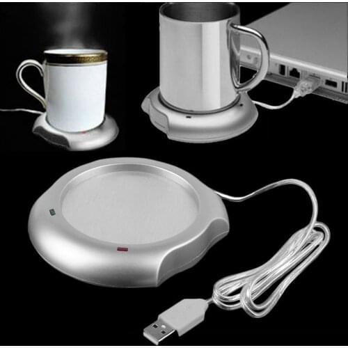 Winter USB Mug Mat Drink Heater Home Office Aluminum Alloy USB Insulation Coaster Heater Coffee Cup Mat Pad Mugs Coaster