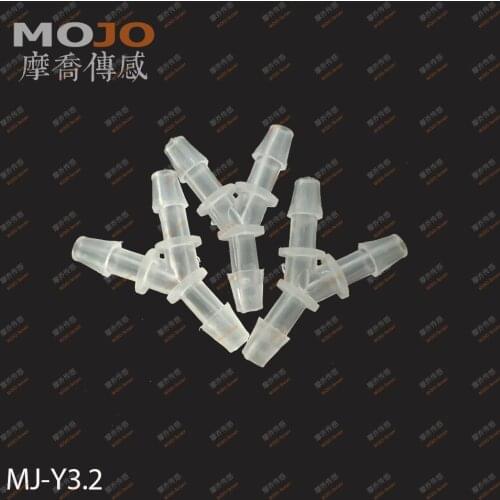 2020 (1000pcs/Lots) MJ-Y3.2 1/8" hose joint Three way pipe connectors 3.2mm Y type pipe fitting