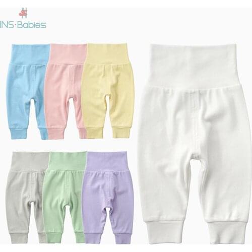 Baby Boys Girls Spring 2020 Pants Leggings Children Nursing Belly Open High Waist Pants Newborn Leggings