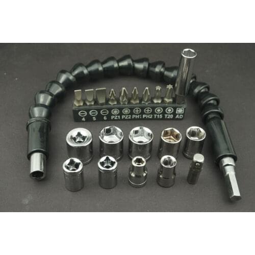 21PCS/Set Flexible shaft screwdriver Drill Bit Shank Socket Driver Set Adapter