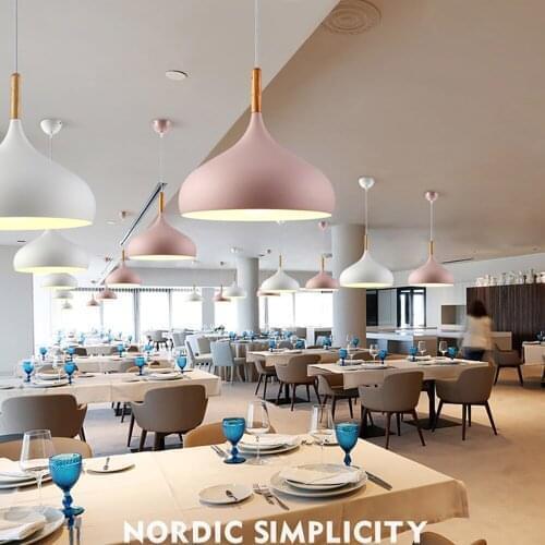 240mm Small Pendant Lights Morden Home Kitchen Lamps Pink Color Shopping Mall