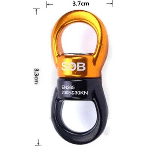 30KN Swing Swivel Rotor Connector Safest Rotational Device Hanging Accessory for Rock Climbing Mountaineering Rappelling Rescue
