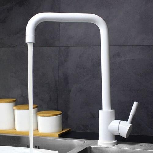 360 Degree Rotation Kitchen Faucet Single Handle Sink Tap Single Handle Cold and Hot Water Mixer Faucet Deck Mounted Water Tap