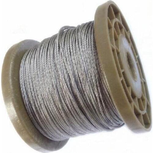 4mm 304 soft stainless steel wire rope clothesline lifting 7*19 Rope 20meter