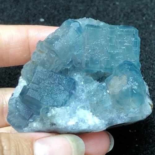 89.6g natural blue-green fluorite mineral ring vein healing teaching specimen stone decoration collection ornaments