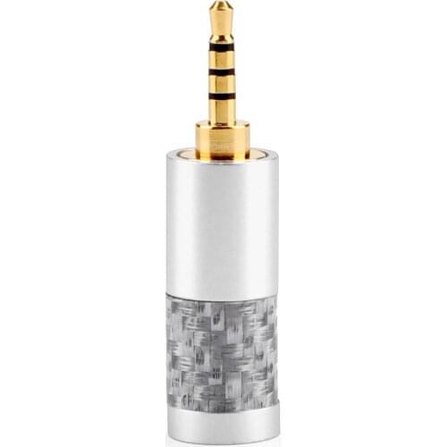 Areyourshop 1/4PCS Mini 2.5mm 4 Pole Balance Plug Audio Connector Fit DIY Headphone Silver Black Gold Connector Plug Jack