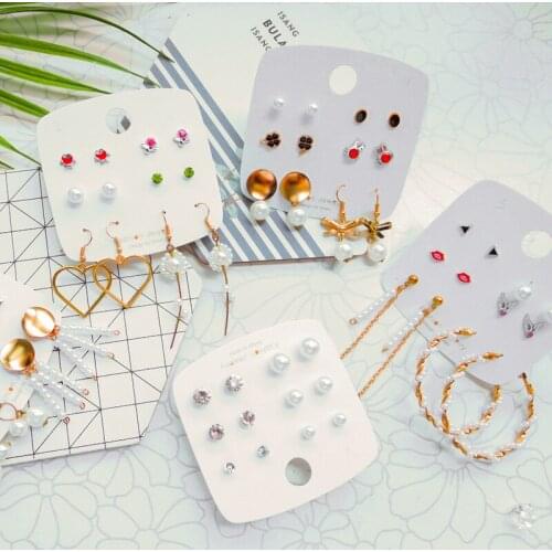 Large Circle Hoop Drop Earrings Fashion Womens Korean Handmade Jewelry Female Variety Simulation Pearl Metal Tassel Earrings