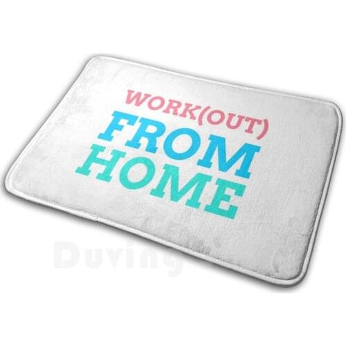 Work ( Out ) From Home Carpet Mat Rug Cushion Soft Workout Fitness Work From Home Wfh Exercise Gym Fitness Routine Gym