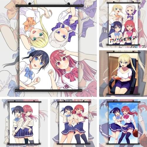 Kanojo mo Kanojo Minase Nagisa Saki Saki HD Print Wall Poster Scroll