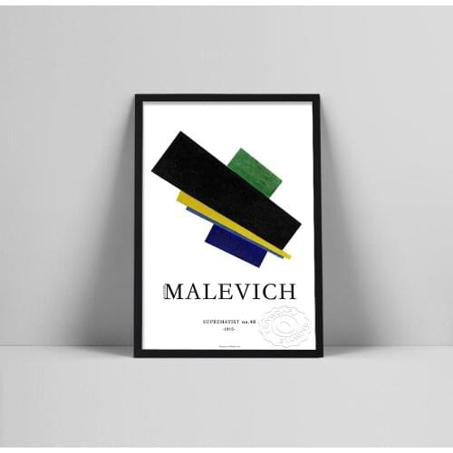 Kazimir Malevich poster, Malevich Suprematist 48 , Kazimir Malevich Exhibition poster, minimalistic art, Modern art poster, Art