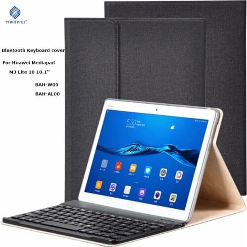 Bluetooth Keyboard Leather Case For Huawei MediaPad M3 Lite 10 BAH-W09 BAH-AL00 10.1'' Tablet Cover For Huawei M3 lite 10