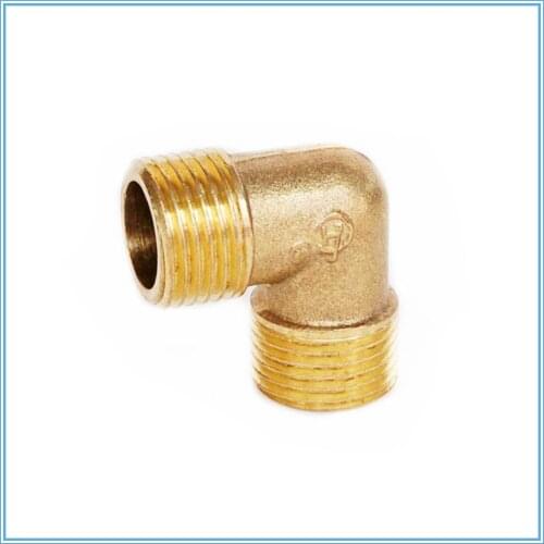 Brass Tube Fitting Adapter 90 Degree 1/8" 1/4" 3/8" 1/2" BSP Pipe Elbow Fitting Coupler