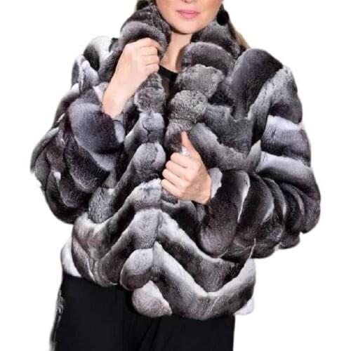 Top Selling Fur Coat Jacket Real Rabbit Fur Jacket Women Winter Warm Fashion Overcoat High Quality
