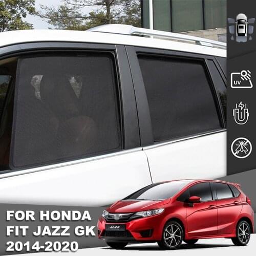 Magnetic Car Sunshade Front Windshield Door Mesh Frame Curtain For Honda Fit/Jazz GK 2014-2020 Foldable Side Window Sun Shade