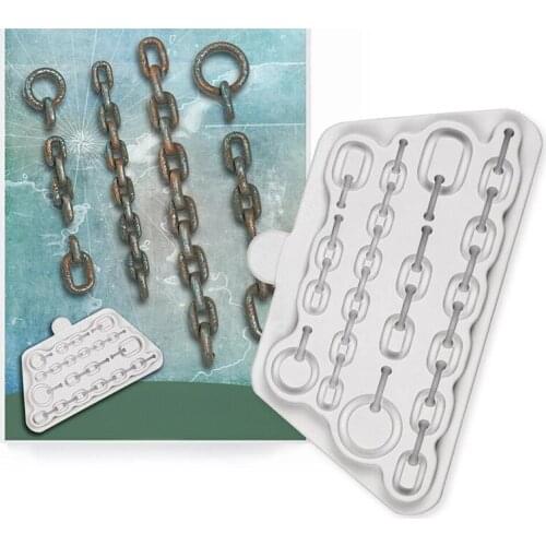 New chain iron chain rope silicone mold fondant cake decoration mold chocolate DIY Baking tools