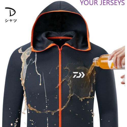 New DAIWA Ice Silk Waterproof Fishing Shirts Tech Hydrophobic Antifouling Outdoor Sport Fishing Clothing Men Quick Dry Jacket