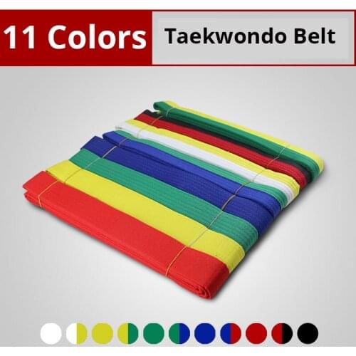 Wholesale Price Taekwondo Belt Red/ Green/ Blue/ White/ Black Taekwondo Uniform Belt Customized Taekwondo Belt