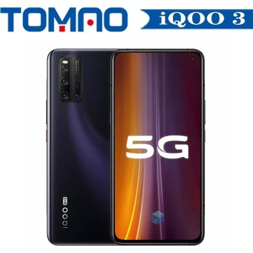 Original Vivo iQOO 3 Snapdragon 865 6GB 8GB 12GB RAM 128GB 256GB ROM 5G Mobile Phone 48.0MP 55W Dash Charging UFS 3.1 CellPhones