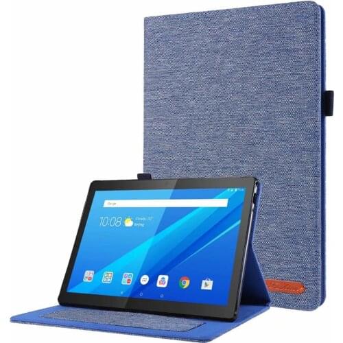 Tablet Protective Shell For Lenovo Tab M10 Case TB-X605F TB-X605L 10.1 inch 2019 Woven design PU Leather Stand Cover Coque+pen