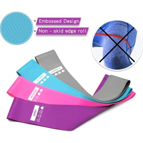 Anti-Slip Fitness Rubber Bands Yoga Resistance Bands 0.5mm-1.1mm Pilates Training Elastic Band For Sport Workout Equipment