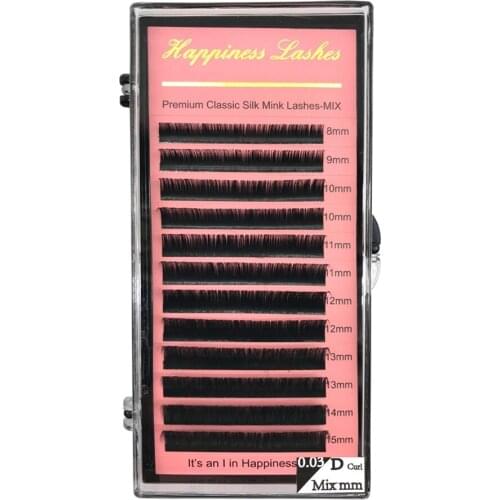 High Quality False Soft Natural Individual Eyelash Extension C/D/D+ Curl Mink Lash Classical False Eyelash Extension All Size