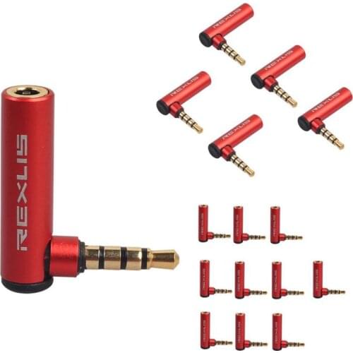 REXUS 3.5mm Jack 90°Universal Aux male to female OMTP to CTIA Earphone Converter Stereo Adapter