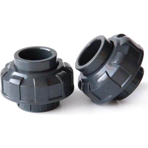 20mm 25mm 32mm 40mm 50mm ID UPVC Union Pipe Fittings Coupler Water Connector For Garden Irrigation Hydroponic System