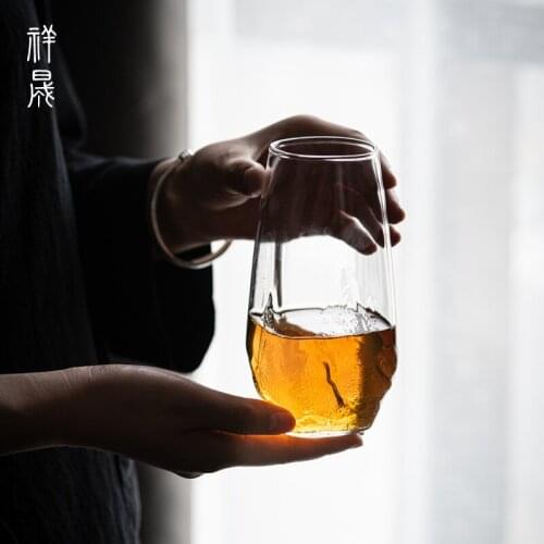 Glass Cup Gold Edge Coffee Mug Milk Glass Heat-resistant Tea Juice Cup Whiskey Glass Cups Drinking Glasses Beer Wine Glass
