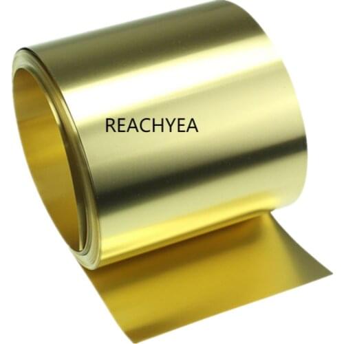 5 Meter Thin Brass Strip Thickness 0.1/0.2/0.3/0.5mm Brass Sheet gold film Brass Foil Brass plate H62