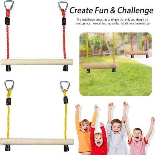 Monkey Bars Trapeze Swing Bars slack Obstacle Accessories Training Equipment for Kids Children Ring Playground Home Swing