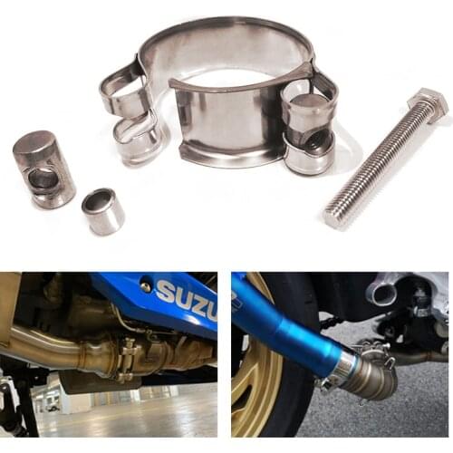 Universal Silencer Clamp Hose Silicone Exhaust Band Pipe Clamp Clip For Slip On Type Motorcycle Muffler Silencer Car Accessories