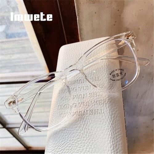 Imwete Vintage Computer Eyeglasses Anti Blue Light Glasses Frame Women Men Clear Lens Eyeglasses Transparent Frames Spectacles