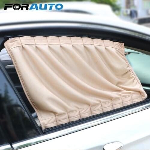 FORAUTO 2pcs/Set Aluminum Alloy Car Curtain Car Side Window Sunshade Curtains Auto Windows Curtain Sun Visor Blinds Cover
