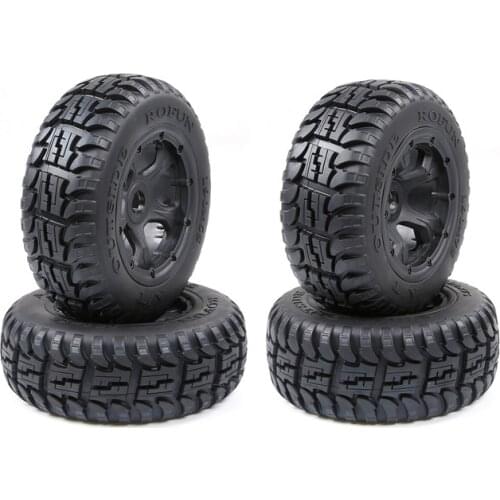 Front & Rear All Terrain Wheel Rubber Tyre for 1/5 scale HPI KM ROVAN ROFUN Baja 5T 5SC